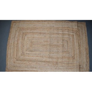 Large Square Ended Jute Braided Rug 120 cm  x 180 cm